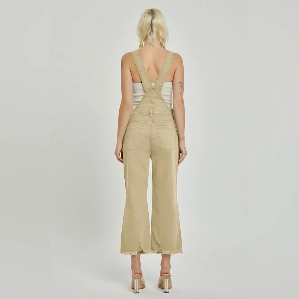 RDP5500X SAND PLUS Risen High Rise Distressed Straight Overalls - Picture 3 of 4